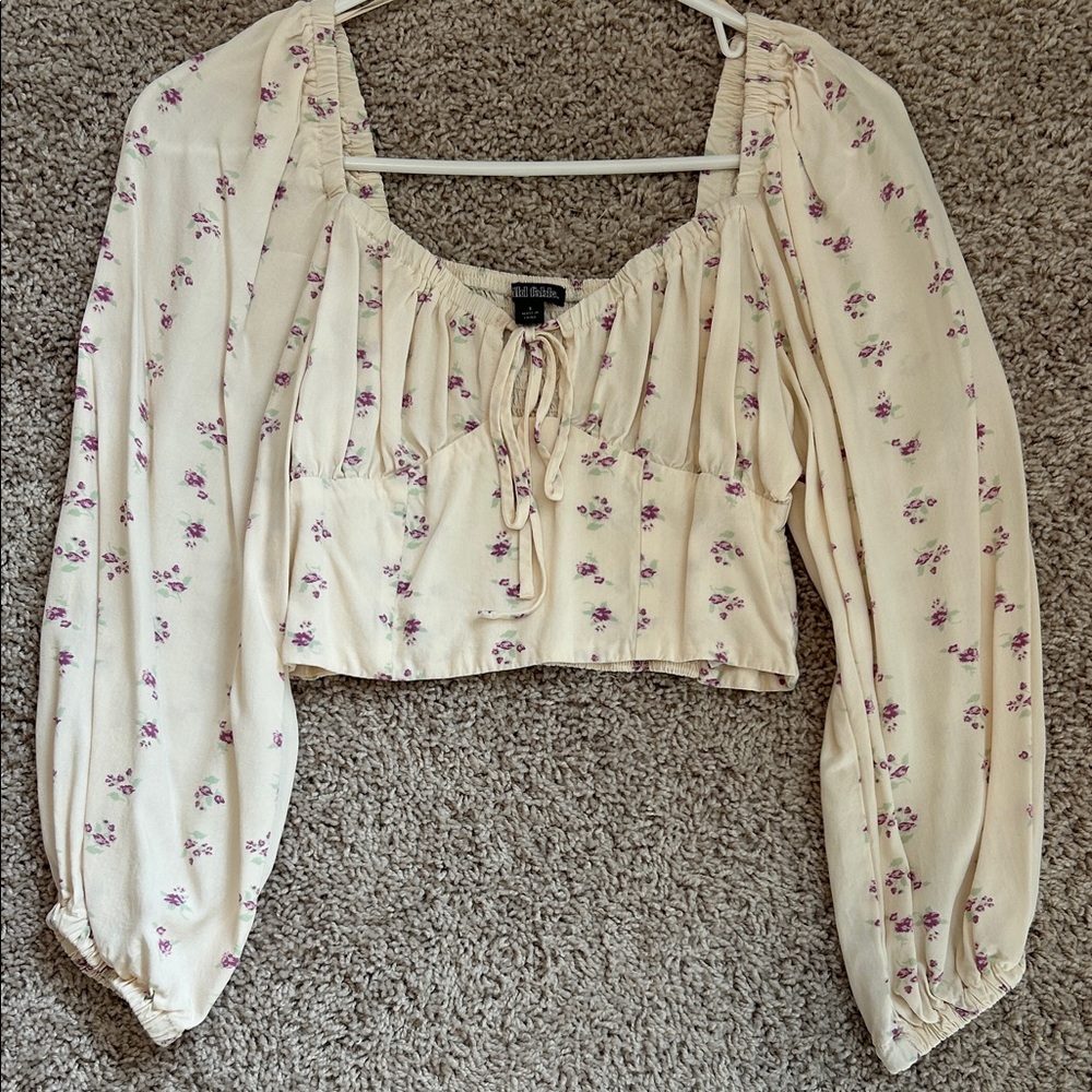 Wild Fable Cream Floral Blouse